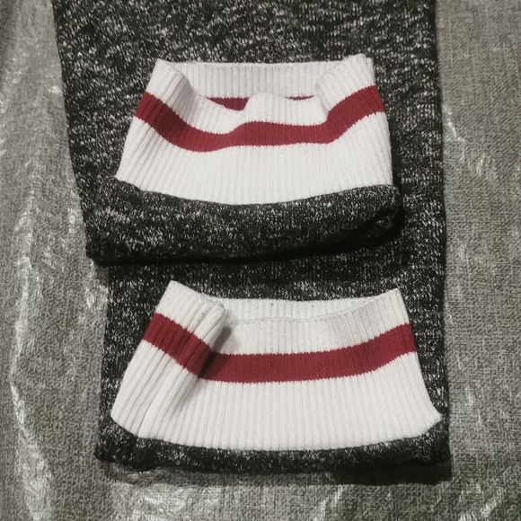 Ardene Sock Monkey casual pants small s red white drawstring - Picture 12 of 12